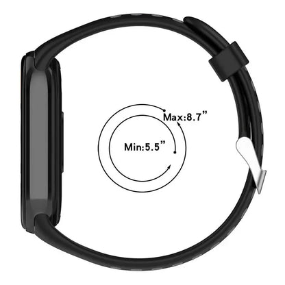 Two-Color Silicone Sport Strap for Xiaomi Mi Band 9 & 8 – Breathable Smartwatch Wristband Accessory