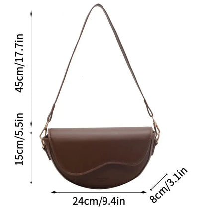 Chic Small Leather Armpit Bag for Women: 2024 Summer Shoulder Crossbody with Chain - Vintage Underarm Handbag
