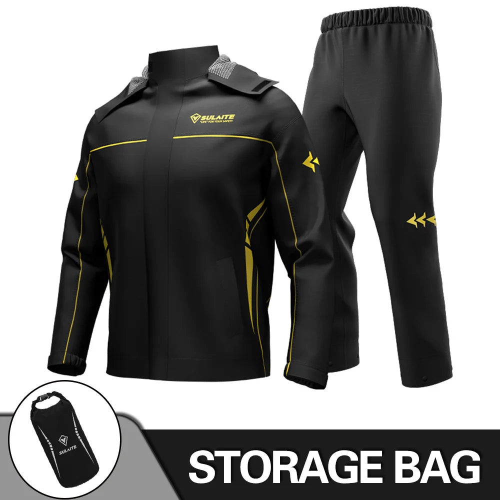 Waterproof Motorcycle Raincoat Suit – Men & Women Moto Raincoat Jacket & Pants Set for Bikers