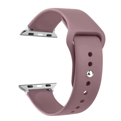 Silicone Apple Watch Band Strap - Sport Replacement Bracelet for iWatch Series Ultra 2, 9, 8, 7, 6, SE 38mm-49mm