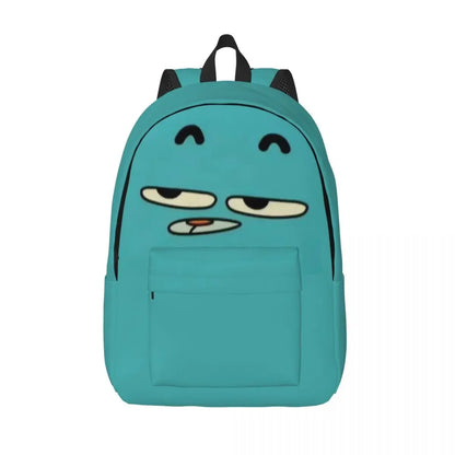 Gumball Cartoon Backpack - Spacious School Bookbag for College Students, Men & Women Hiking Daypack