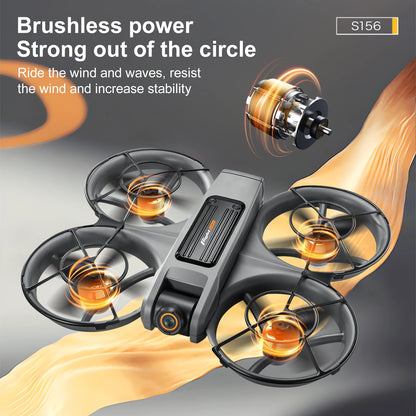 S156 GPS Foldable Drone – 8K Dual Camera, 5G WiFi, 360° Obstacle Avoidance, Brushless Motor FPV Quadcopter Toy