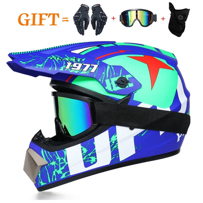 Safety Motocross Helmet for Kids - DOT Approved ATV Cross Bicycle Downhill Capacete, Unisex, Lightweight ABS 1KG