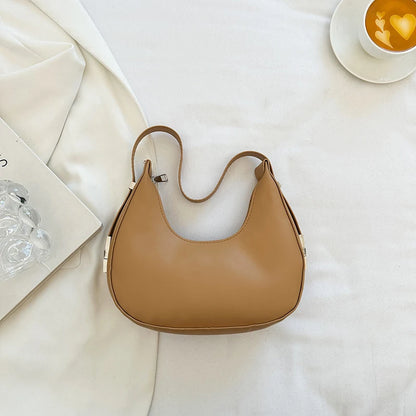 Fashion PU Leather Underarm Bag for Women – Trendy Clutch Handbag, Single Shoulder, Simple Hobo Tote