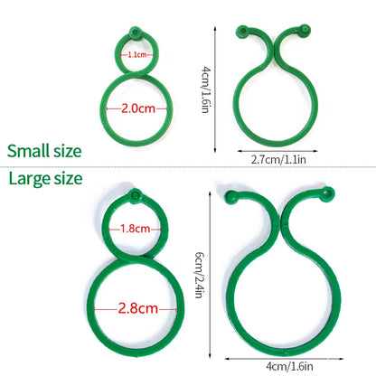 Plastic Garden Vine Strapping Clips - 20/50/100Pcs Plant Bundled Buckle Rings for Tomato, Grapevine, and More - Plants Support Tool