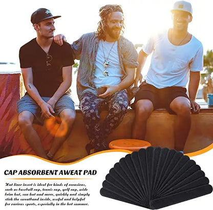 Invisible Sweat Absorber Liner Pads – Summer Baseball Cap Sweatband & Hat Size Reducer Stickers