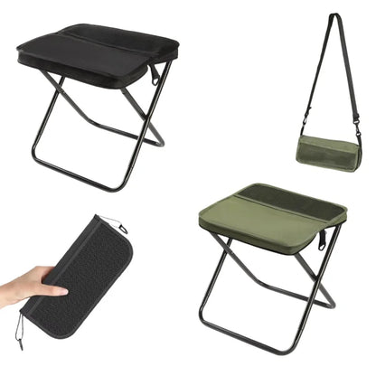 Portable Foldable Backpack Stool — Lightweight Compact Camping Chair for Hiking, Fishing, Picnic & Outdoor Travel