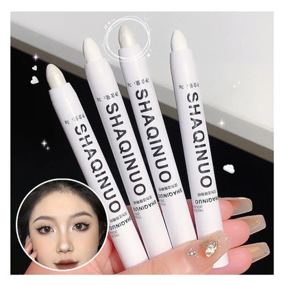 Matte Eyeshadow Stick & White Eyeliner - Shimmer Silver Highlighter Pen