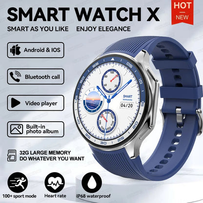 2024 OPPO Watch X Smartwatch — 4G, AMOLED Display, Music & Video, Bluetooth Call, IP68 Waterproof, Compatible with TWS Earphones
