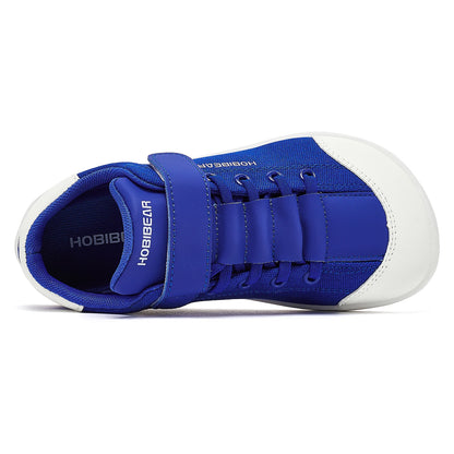 HOBIBEAR Kids Barefoot Shoes – Wide Toe Minimalist Sneakers for Boys & Girls, Lightweight Hook Loop, Artificial Leather & Fabric