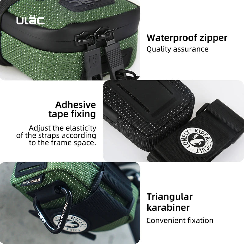 ULAC 0.5L Waterproof Bicycle Saddle Bag — Mini Shockproof MTB Seatpost Rear Pack Tail Pouch