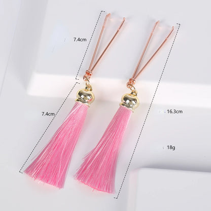 Metal Nipple Clamps with Tassels - 4-Color Rose Gold Bondage Jewelry Set for Adults