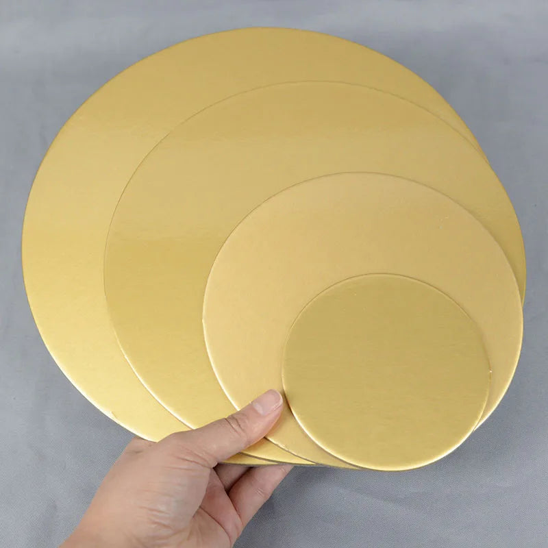 Round Cake Board Set (10/16/22/26cm) – Disposable Paper Bases for Cupcakes & Desserts