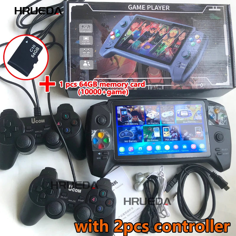 7.0" Retro Handheld Game Console - Dual Joysticks Classic Gaming Player for PS1, GBA, NES & FC Games