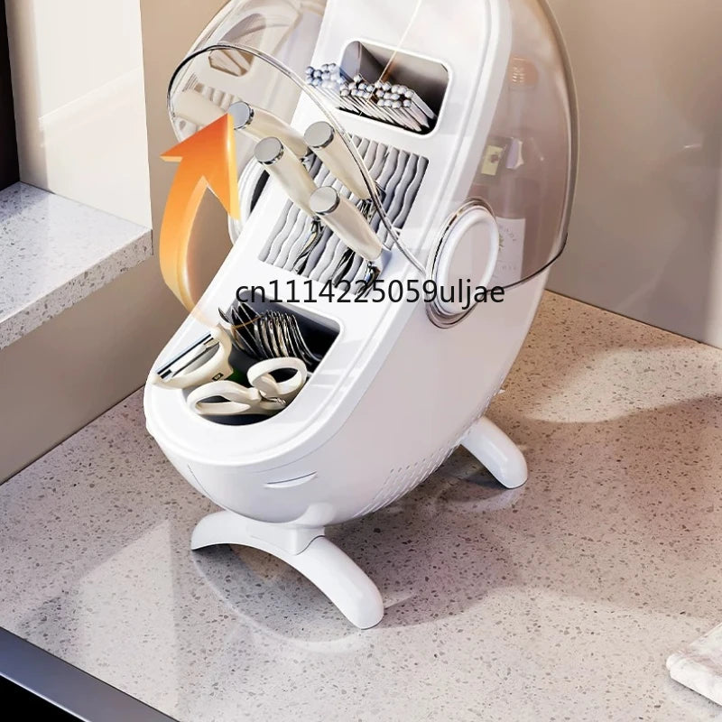 Kitchen Knife & Utensil Holder - Multifunctional Countertop Storage Rack with Drainage for Knives, Spoons & Chopsticks