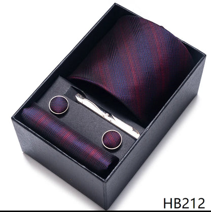 Men’s Tie and Pocket Square Gift Set – 2023 Mixed Colors Paisley Necktie in Box, Wedding Suit Accessory