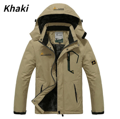 Men's Winter Parka – Windproof & Warm Hooded Fur Coat, Military-Style Thick Anorak Jacket