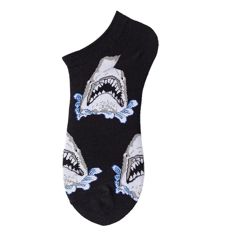 Combed Cotton Ankle Socks for Men & Women - Funny Beer, Fruit & Food Novelty Low Cut Socks (EU 38-43)