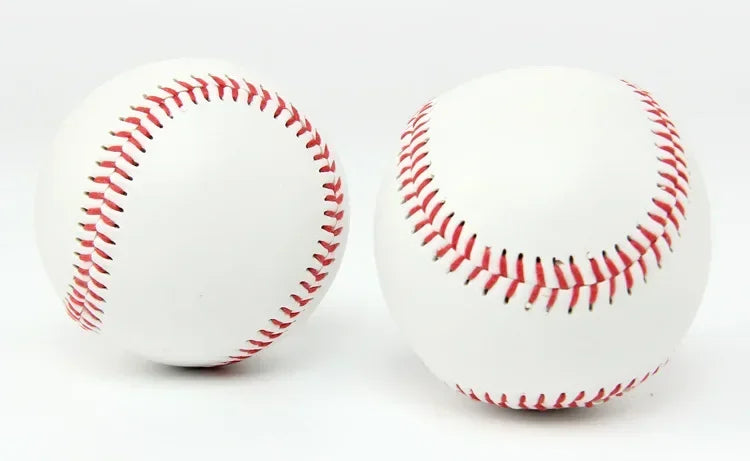 Baseball No. 9 Softball Hardball Training Balls – Handmade White Safety Kid Baseballs for Men's Practice & Team Games