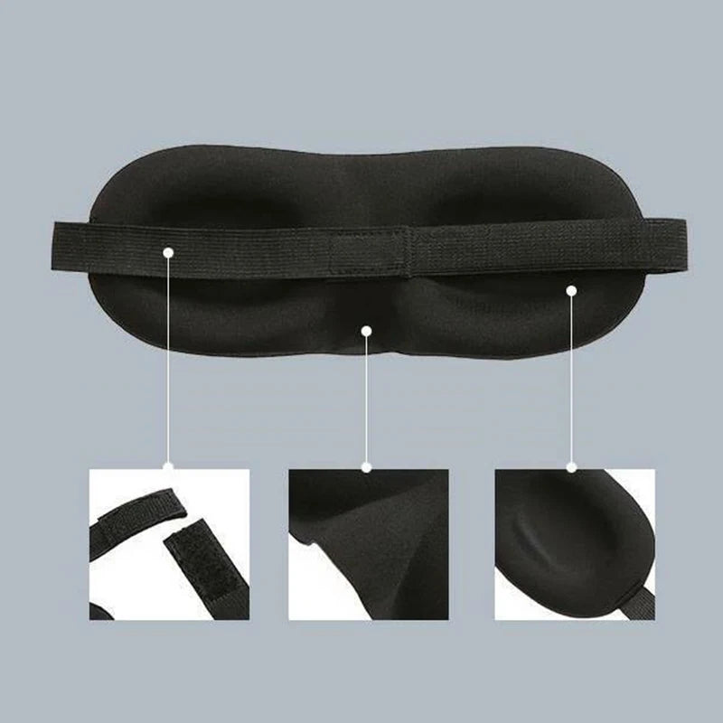 3D Sleeping Eye Mask – Soft Padded Travel Blindfold for Rest, Relaxation & Eye Comfort