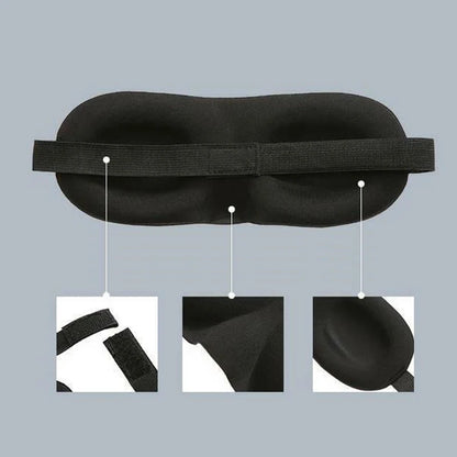 3D Sleeping Eye Mask – Soft Padded Travel Blindfold for Rest, Relaxation & Eye Comfort