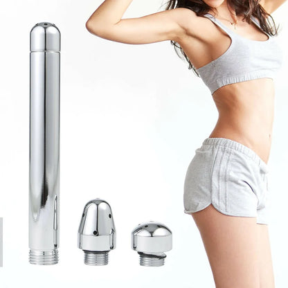 Anal Douche Enema Set – Aluminum Shower with 3 Nozzle Options for Complete Cleansing