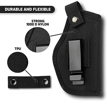 Outdoor Tactical Hunting Nylon Holster – Concealed IWB Gun Pouch for Glock, Sig Sauer, Beretta, Kahr, Bersa