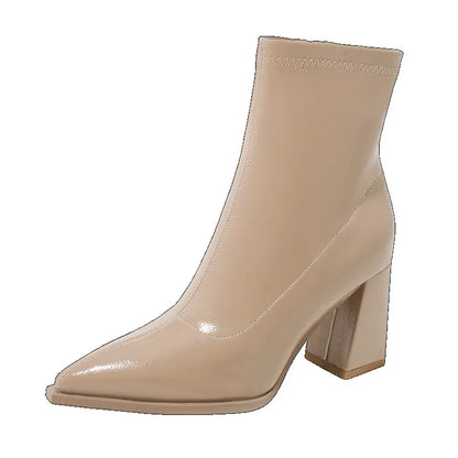 2024 High Heel Ankle Boots – Pointed Toe, Sexy Side Zip Women's Classic Daily Boots