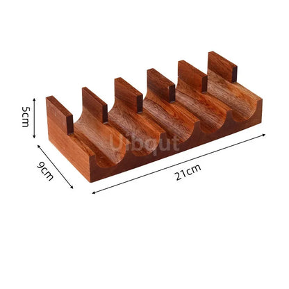 Japanese Sushi Rack – Wooden Taco & Snack Food Holder, Wood Plate Cuisine Stand for Sashimi & Sushi, Restaurant & Home Use