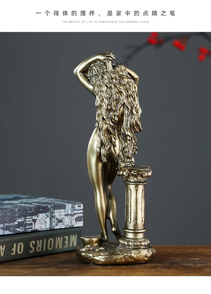 Resin Venus Statue — Greek Mythology Aphrodite Figurine for Nordic Home Decor & Art Room Display