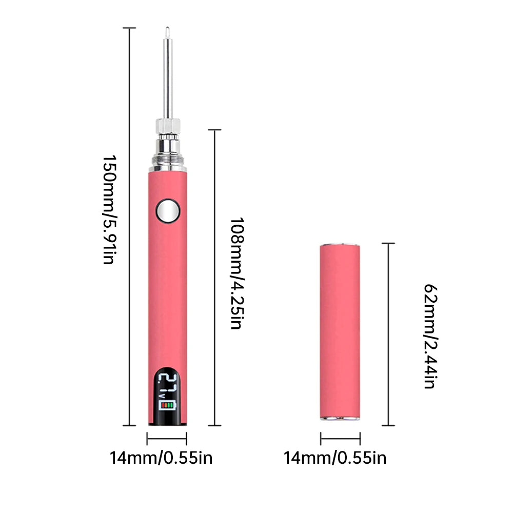 Mini USB Soldering Iron 510 Interface – 650mAh Rechargeable Fast Heating Electric Repair Tool with Adjustable Voltage Solder Pen
