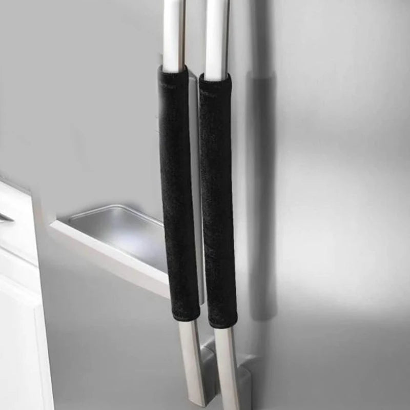 2PCS Refrigerator Door Handle Covers – Anti-Skid Fridge & Oven Protectors, Fingerprint-Resistant Kitchen Decor Gloves