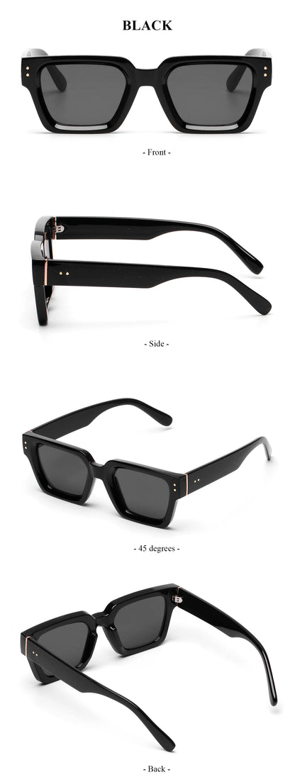 Ruiao 2024 Luxury Premium Designer Sunglasses – Black Square Shades for Men & Women