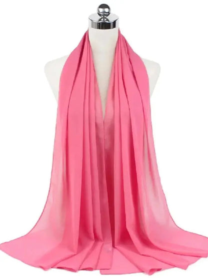 Women’s Solid Chiffon Instant Hijab – Ready-to-Wear Islamic Scarf, Muslim Shawl & Arab Head Wrap