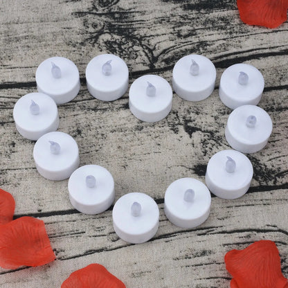 Candlium 12 Pack Warm Yellow Flameless LED Tea Light Candles | Battery Operated 200+ Hours | Votive, Anniversary and Wedding Decoration