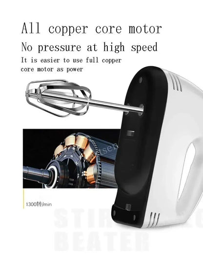 7-Speed Mini Electric Handheld Mixer – Multifunctional Blender & Egg Beater for Baking, Cream & Dough