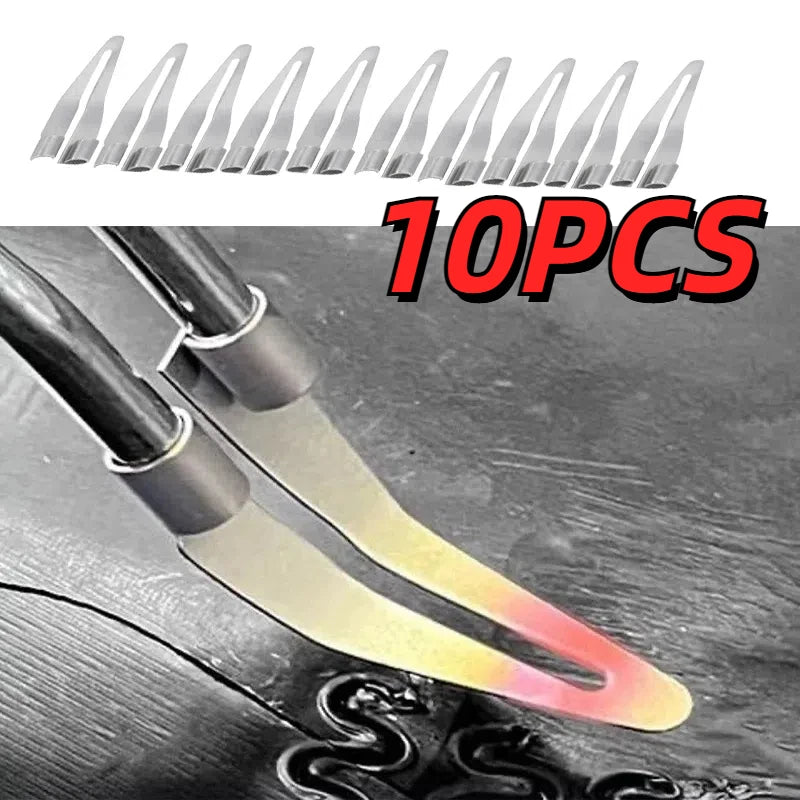 3/10Pcs Adjustable Soldering Iron Tips - 45 Degree Elbow Smooth Head for Welding Repair Tool Accessories