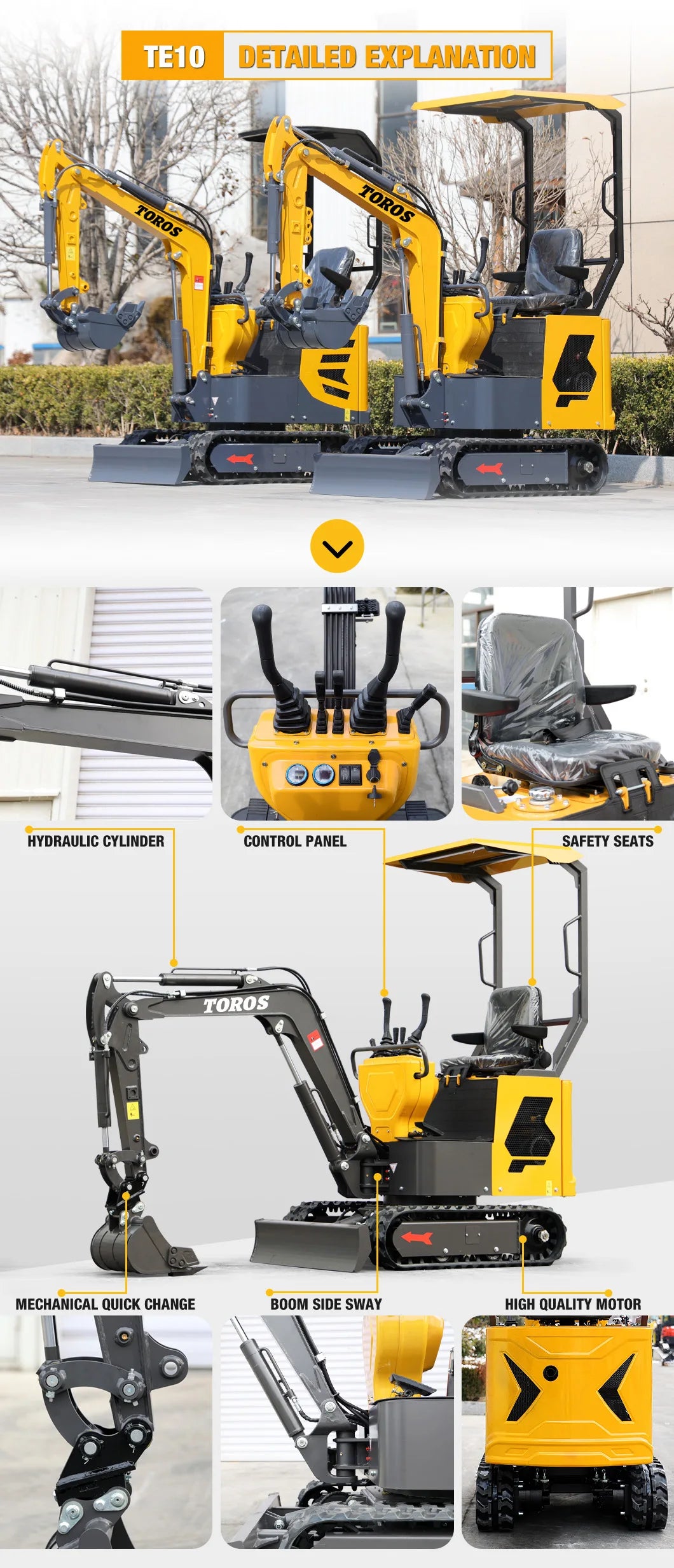1 Ton Mini Excavator — Kubota Engine, EURO 5 Agricultural Digger, Customizable Compact Excavator for Sale