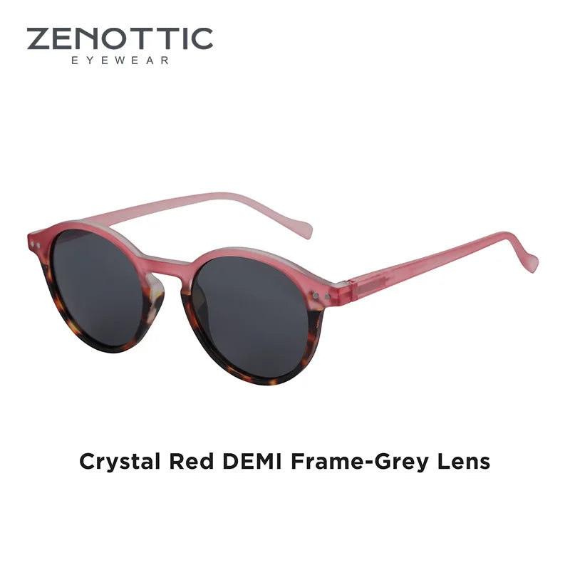 ZENOTTIC Retro Circular Polarized Sunglasses (S Size) – Vintage Small Round UV400 Goggles for Men & Women