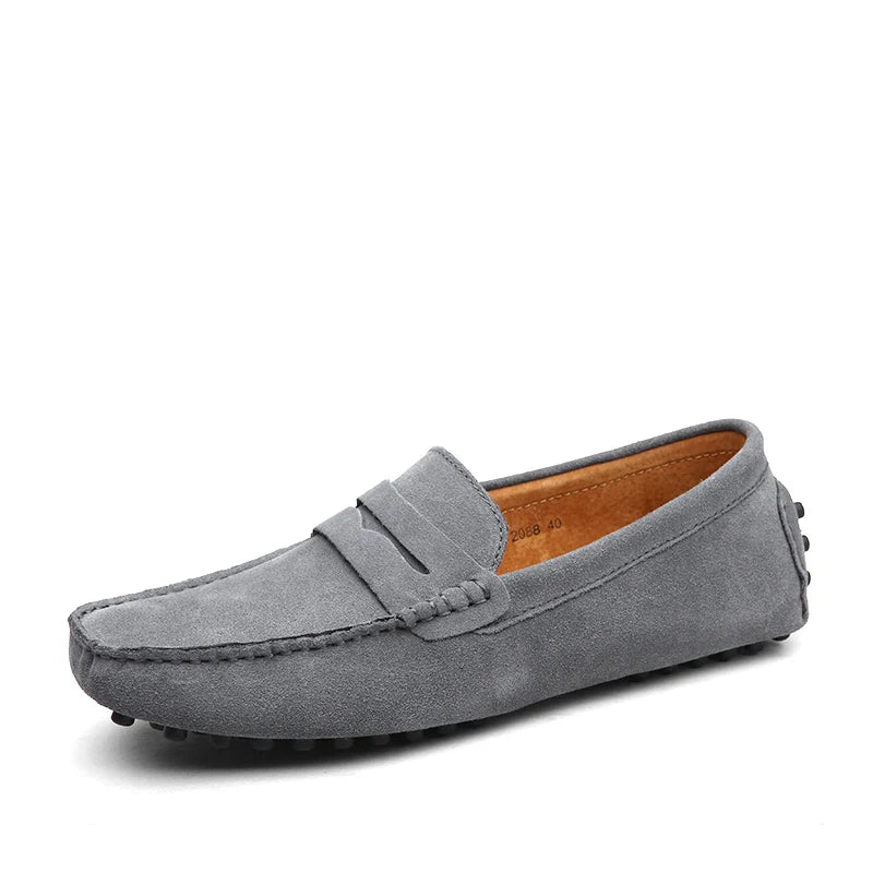 Men's High-Quality Leather Loafers – Casual Moccasins Slip-On Flats, Fashion Driving Shoes, Size 38-49