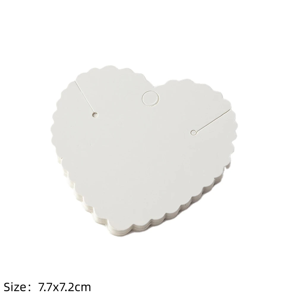 50pcs Earring Display Cards — Cardboard Jewelry Holder for DIY, Small Business, Organizer & Packaging Supplies