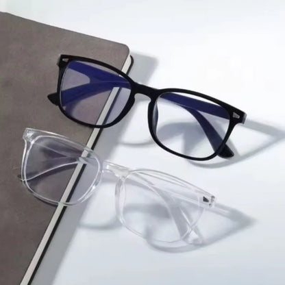 2 Pairs Classic Square Anti Blue Light Glasses - Stylish Fashion Eyewear for Men and Women Daily Wear