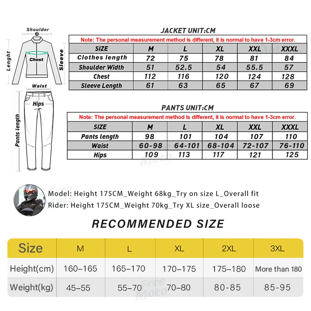 SULAITE Motorcycle Rain Suit - Waterproof Outdoor Rainwear Jacket Pants Shoes Cover for Cycling Fishing Climbing Riding
