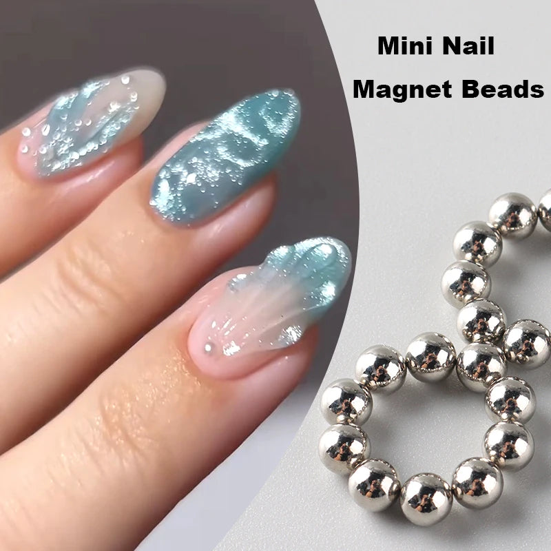 Ocean Wave Cat Eye Nail Magnetic Beads - Shiny Flower Marble Water Ripple Effect DIY Manicure Tools 10/20PCS