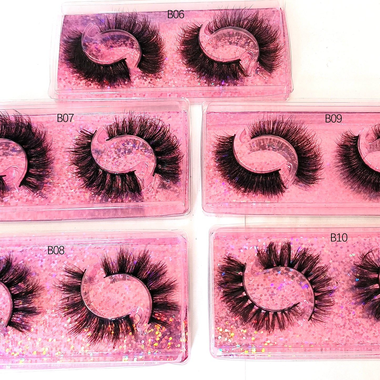 3D Faux Mink Eyelashes – Fluffy Soft Wispy Dramatic False Lashes (2 Pairs per Box, Bulk Pack 5–100 Boxes) Makeup Extension Set