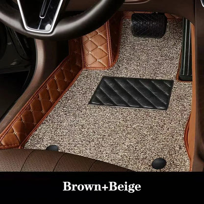 Luxury Double-Layer Car Floor Mats - Custom-Style Interior Floor Protection