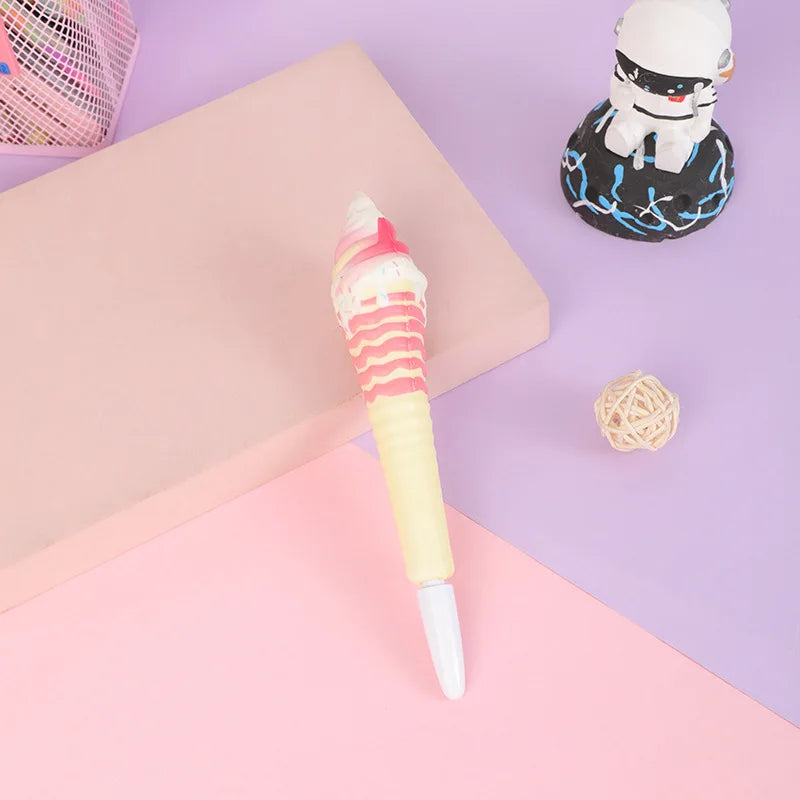 Kawaii Squishy Gel Pens – Cute Animal and Fruit-Shaped Stress Relief Pens for School and Office Supplies