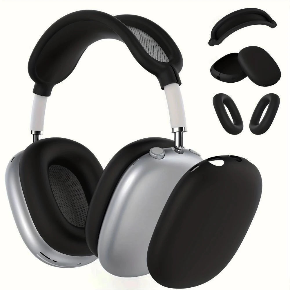 3-in-1 Soft Silicone Shockproof Case for AirPods Max – Anti-Scratch Headphones Skin Protector Cover
