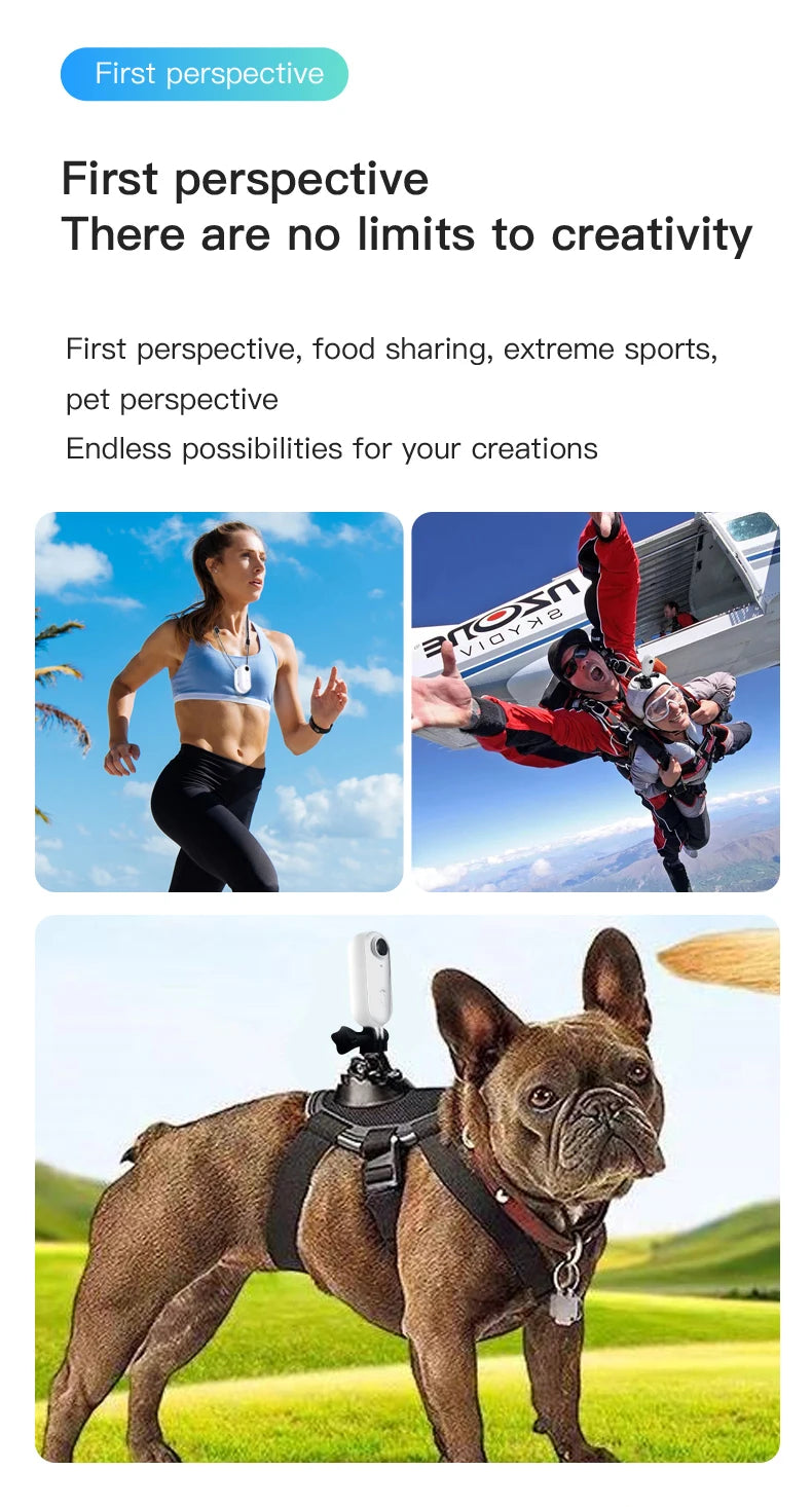 4K Thumb Action Camera — HD Sports Cam with Image Stabilization, Auto Exposure & Rechargeable 800mAh Battery