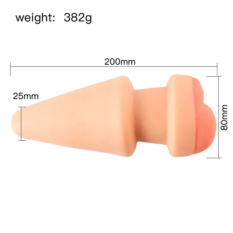 Ice-Cream Shaped Anal Dildo & Hollow Masturbator — Butt Plug Stimulator for Men & Women, Adult Sex Toy